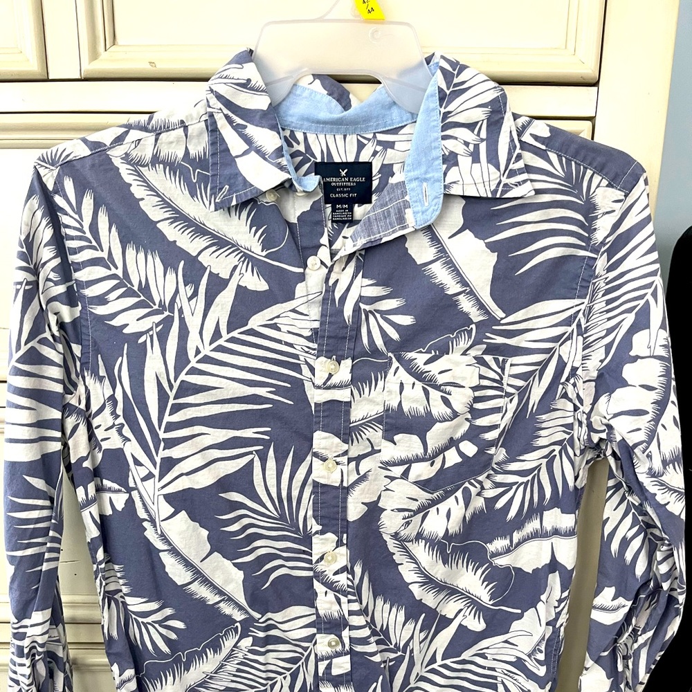 American Eagle Hawaiian Long-Sleeve